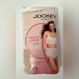 NWT! Jockey Elance Women's Breathe Comfort 3 Pack of Briefs 100% Cotton
